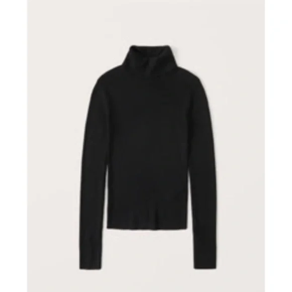 Abercrombie & Fitch Black Slim Turtleneck Sweater - Picture 1 of 3